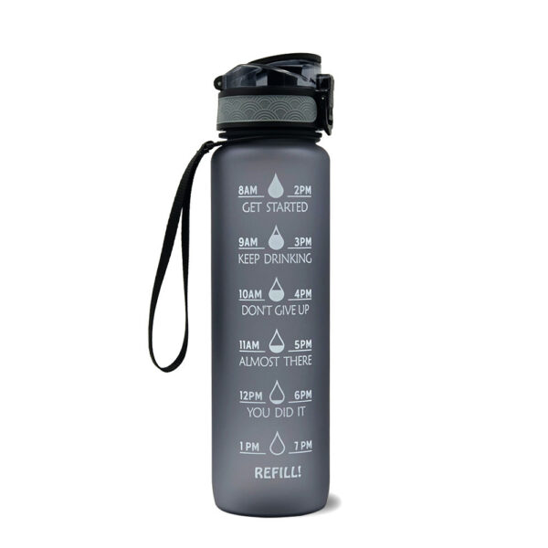 1L Tritan Water Bottle With Time Marker Bounce Cover Motivational Water Bottle Cycling Leakproof Cup For Sports Fitness Bottles - Image 2