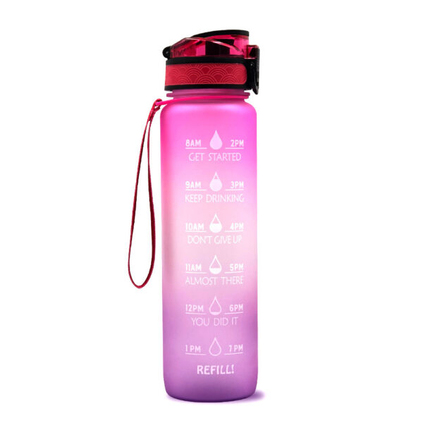 1L Tritan Water Bottle With Time Marker Bounce Cover Motivational Water Bottle Cycling Leakproof Cup For Sports Fitness Bottles - Image 3